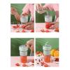 350ml Electric Juicer Cup, 5W 18000 RPM Portable Blender USB Rechargeable Electric Juicer Blender Portable Mini Blender Juicer with Straw Lanyard for Home School Office view 4
