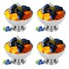 4Pcs Stainless Steel Dessert Bowl, Multi Functional Ice Cream Bowls Drop Resistant Rustproof Small Snack Bowls Serving Bowls with Forks for Hotels Restaurants view 4