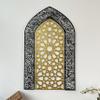iwa concept Ayatul Kursi Mihrab Dome Design, Islamic Wall Art, Arabic Calligraphy, Prayer Room Decor, Housewarming Gift for Muslims at Ramadan (Medium, In Gold Out Black) view 1