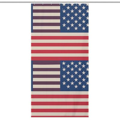 LXTDPBK American Flags Shower Curtain Textured Shower Liner Curtain Heavy Bathroom Shower Curtains with Grommets and Hooks Decor Bath Shower Curtains Set for Showers Bath Tubs 36'' X 72''