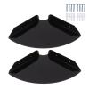 2pcs Acrylic Wall Mount Floating Corner Shelves,Quarter Round Shower Shelf Hanging Corner Shelves,Bathroom Corner Shelf Floating Display Shelf for Bedrooms Living Rooms Shower view 1