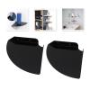 2pcs Acrylic Wall Mount Floating Corner Shelves,Quarter Round Shower Shelf Hanging Corner Shelves,Bathroom Corner Shelf Floating Display Shelf for Bedrooms Living Rooms Shower view 4