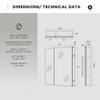 Fine Fixtures Bathroom Medicine Cabinet, Aluminum, Recessed/Surface Mount, 30" x 36", Right/Left Hinged, Mirrored Interior view 3