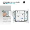 Fine Fixtures Bathroom Medicine Cabinet, Aluminum, Recessed/Surface Mount, 30" x 36", Right/Left Hinged, Mirrored Interior view 4
