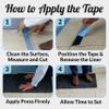 Carpet Tape, Double Sided Rug Tape, Secure Rugs to Hardwood, Laminate, Tile, Carpet, Carpet Grip Tape, Removable Carpet Tape, No damage on carpet, rug or floor, (MADE IN USA), Black, (2" x 25 Yard) view 3