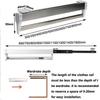 Heavy Duty Extendable Pull Out Closet Rod - Sliding Wardrobe Closet Rod, Extendable Clothes Rail With 2 Sliding Track, Pull Out Closet Rod Adjustable 30-80cm Wardrobe Rail Clothes Rack(Size:30cm/11.8i view 2