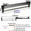 Extendable Pull Out Closet Rod - Pull Out Clothes Hanger Rail Rack - With 2 Sliding Rails Adjustable Extendable Clothes Rail, 201 Steel Finish Sliding Closet Rod, 30-80cm Wardrobe Rail(Size:550mm/21.6 view 2