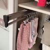 PROHEL Extendable Clothes Rail for Closet, Pull Out Closet Rod with 2 Sliding Rail Adjustable 30-80cm Wardrobe Rail Clothes Rack, Steel Finished, Space Saving, Load 25kg(Size:45cm/17.7inch) view 1