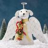 iHeartDogs Christmas Tree Topper Decoration - The Original Dog Christmas Miracle Angel Dog Tree Topper LED Lighted Poinsettia Garland & Wings Decor Ornament, Holiday Decoration view 2
