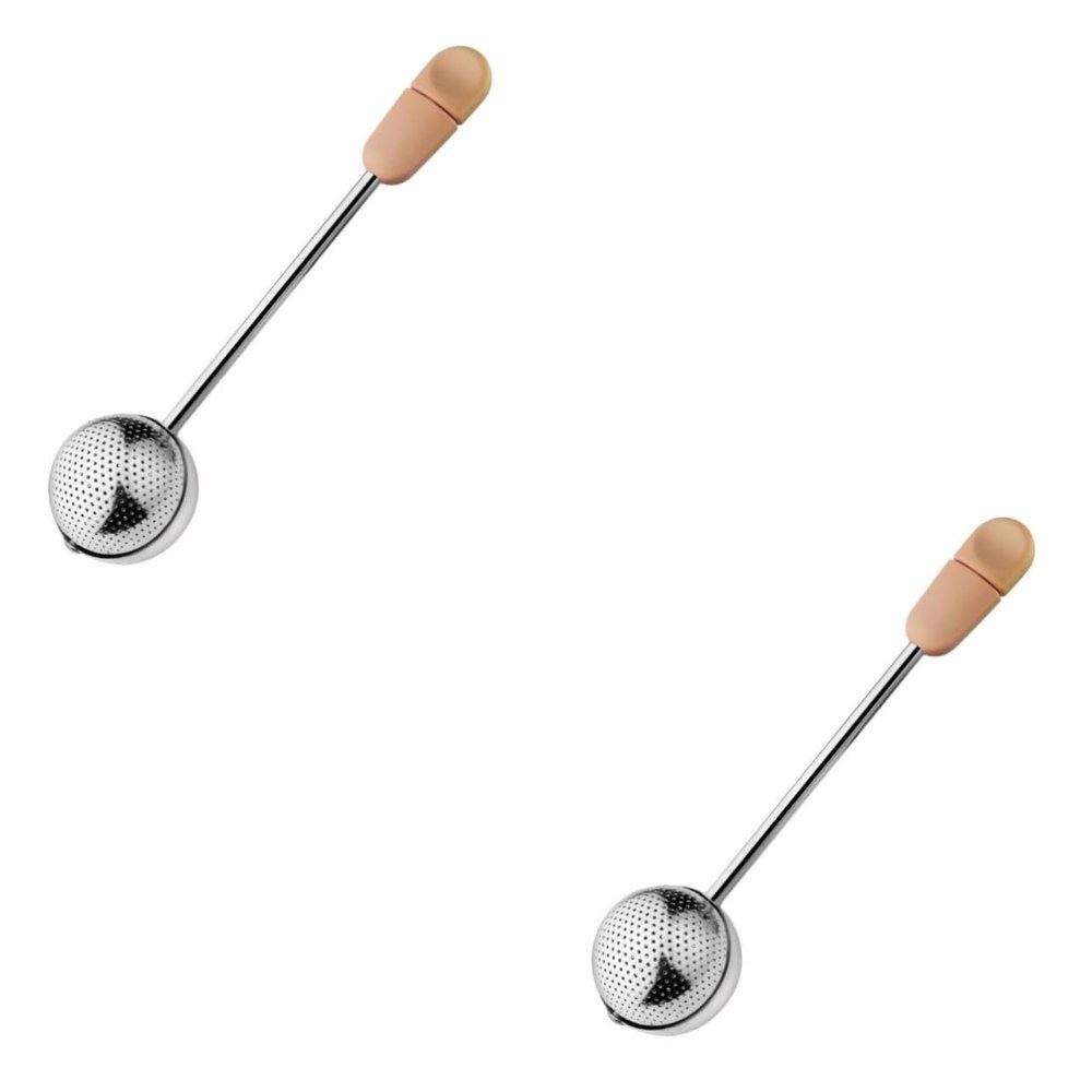 Cabilock 2pcs Stainless Steel Tea Leaf Infuser Fine Mesh Strainer Tea Strainer Tool for
