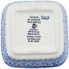 Polmedia Polish Pottery Square Bowl 4-inch UNIKAT - Raindrops Pattern Handmade in Boleslawiec Poland by Ceramika Artystyczna + Certificate of Authenticity view 4