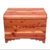 Rustic Red Door Co. Cedar Hope Chest with Waterfall Top, Amish Made Wooden Storage Trunk Box for Bedroom, Blanket, Clothes, Anti-Slam Hinges and Lock, 42", Cedar Wood, Natural Stain view 1