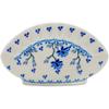 Polmedia Polish Pottery Napkin Holder - Blue Grapevine Pattern Handmade in Boleslawiec Poland by Ceramika Artystyczna + Certificate of Authenticity view 1