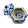 Polmedia Polish Pottery Jar with Lid - Blue Spring Pattern Handmade in Boleslawiec Poland by Ceramika Artystyczna + Certificate of Authenticity view 2