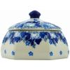 Polmedia Polish Pottery Jar with Lid - Blue Spring Pattern Handmade in Boleslawiec Poland by Ceramika Artystyczna + Certificate of Authenticity view 3