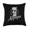 Alpapa Father's Day Lama Best Papa Vintage Alpaka Throw Pillow view 1