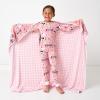 Little Sleepies Cloud Blanket, 50" x 50", Large, Pink Farm Animals view 3