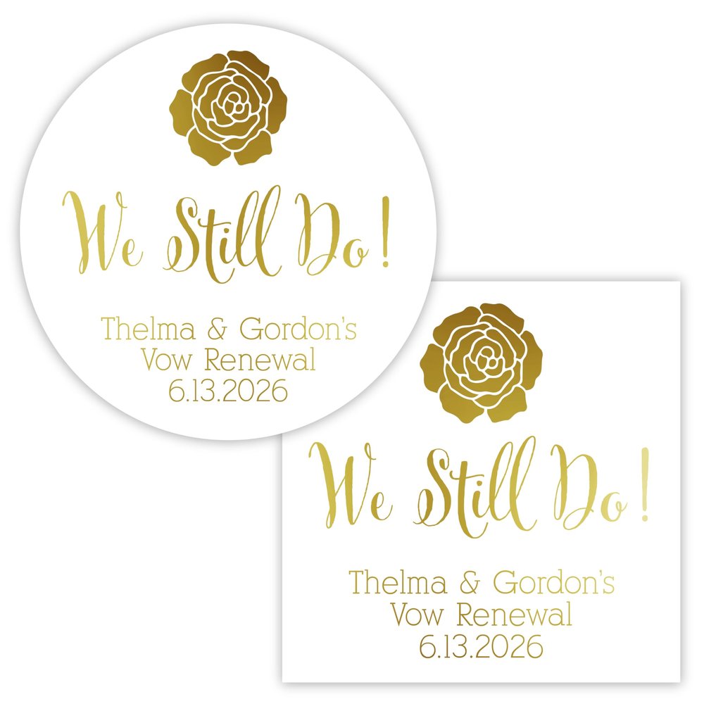 We Still Do Anniversary Favor Labels | Vow Renewal Stickers | 144-1-F