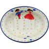 Polmedia Polish Pottery Soap Dish UNIKAT - Bird Prince and Princess Pattern Handmade in Boleslawiec Poland by Ceramika Artystyczna + Certificate of Authenticity view 2
