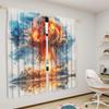 Atomic Bomb Explosion Blackout Curtains for Girls Boy Home Decor, Apocalypse Destroy Blue Ocean Rod Pocket Thermal Insulated Drapes Darkening Window Curtain for Bedroom Living Room, 42 x 63 Inch view 3