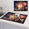 Dish Drying Mat Absorbent Drying Mats for Kitchen 18"  24" Beautiful Fireworks Drying Mat Counter Dish Drainer Mats Non-slip Coffee Mat Dish Drying Pads for Rack Draining view 1