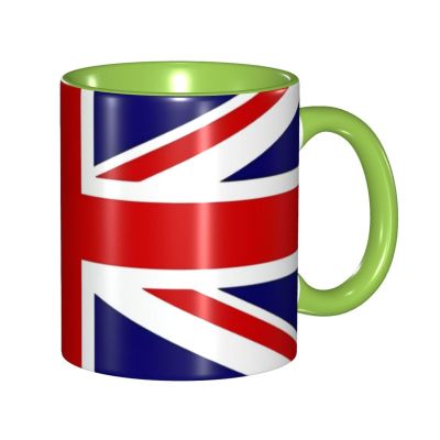 YYHWHJDE colorName Double color mug ceramic Mugs Suitable for cappuccino, latte, cereal, yogurt, milk, hot or cold drinks Micro-wave oven UK Flag Picture