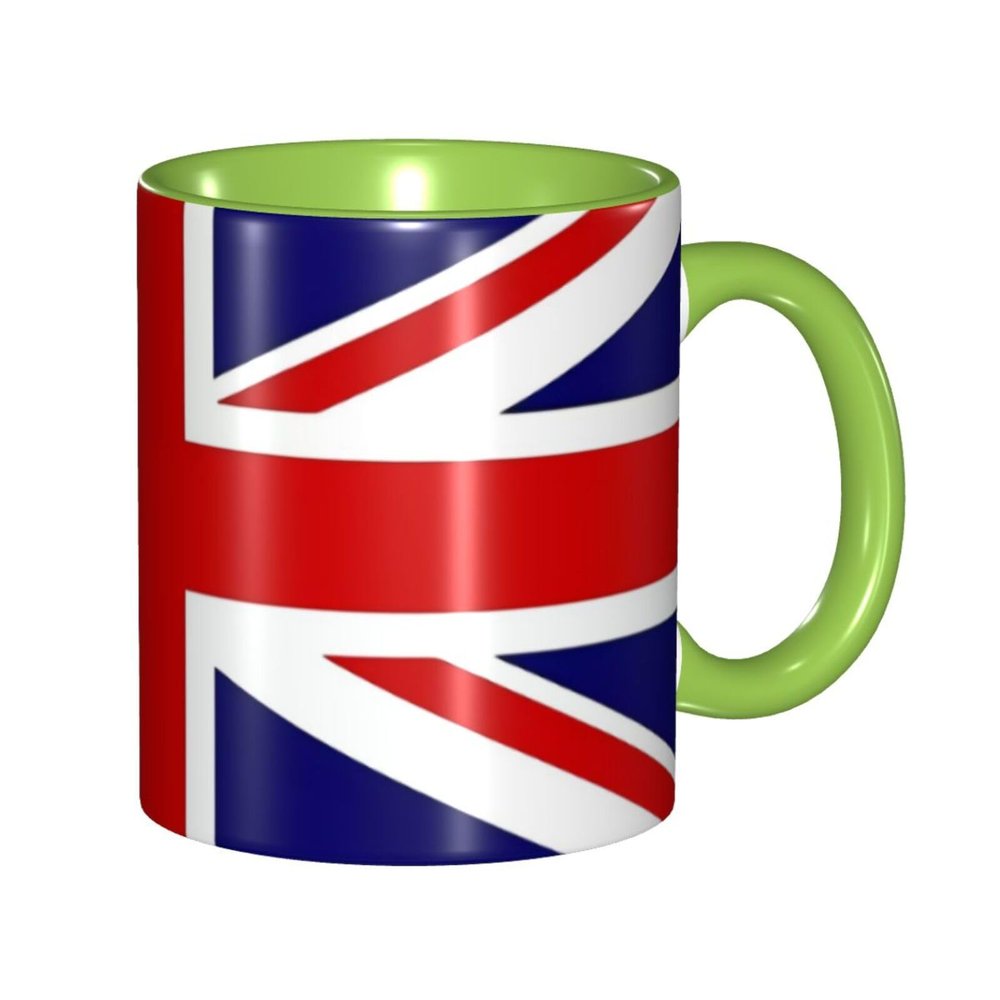 YYHWHJDE colorName Double color mug ceramic Mugs Suitable for cappuccino, latte, cereal, yogurt, milk, hot or cold drinks Micro-wave oven UK Flag Picture