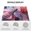 Dish Drying Mat Absorbent Drying Mats for Kitchen 18"  24" Pink flower and blue dragonfly Drying Mat Counter Dish Drainer Mats Non-slip Coffee Mat Dish Drying Pads for Rack Draining view 3