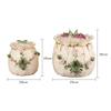 Ceramic Rice Dispenser with Lid, European Style Rice Dispenser, Creative Sealed Kitchen Food Container Cereal Dispensor for Rice, Cereal, Flour, Dry Food view 2