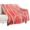 Beef Blanket Beef Steak Texture Funny Realistic Food Soft Cozy Lightweight Throw Blanket for Women Men Bedroom Living Room Dorm Chair Sofa Travel 50x60in view 1