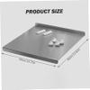 KUYYFDS Stainless Steel Chopping Board Counter Edge Chopping Board 12x16'' Dough Board Non Slip Counter Cutting Board with Lip Worktop Protector for Meat Vegetables Bread Cutting view 3
