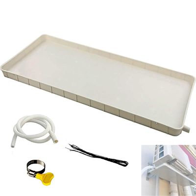Condensate Drain Pan Plastic Drip Tray, AC Drip Pan with Drain, Universal Window Air Conditioner Drain Kit, for Indoor/Outdoor Split Air Conditioner Heat Pump Systems(Color:3-5P,Size:Hose 400cm)