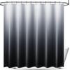 OLANLY Ombre Bath Rug and Shower Curtain, Bath Rug Size 36x24 in Grey and Shower Curtain 72x72 in Black Grey, 2 Item Bundle view 3