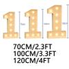 NGEWFGH 70CM DIY Marquee Light Up Numbers Numbers for Birthday Decor Mosaic Numbers for Balloons Party Foam Board Kit 2024 Graduation(O) view 2