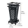 HEAIQI Outdoor Trash Can Outdoor Trash Can Creative Steel Inner Barrel Trash Can with Ashtray Suitable for Office Area Hotel Shopping Malls Kitchen Trash Can(Size:A) view 2