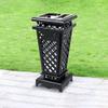 HEAIQI Outdoor Trash Can Outdoor Trash Can Creative Steel Inner Barrel Trash Can with Ashtray Suitable for Office Area Hotel Shopping Malls Kitchen Trash Can(Size:A) view 4
