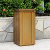 HEAIQI Outdoor Trash Can Indoor/Outdoor Square Trash Can Open Top Large Trash Can Stainless Steel Trash Can with Inner Bucket and Ashtray Kitchen Trash Can, 35*35*72CM view 4