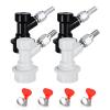 2 PairsImaictuu Ball Lock Keg Fittings Beer Corny Keg Connectors with Stainless Steel 5/16" Gas & 1/4" Liquid Barbs and MFL Thread Swivel Nuts for Homebrew with 4 PCS Hose Clamps view 1