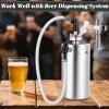 2 PairsImaictuu Ball Lock Keg Fittings Beer Corny Keg Connectors with Stainless Steel 5/16" Gas & 1/4" Liquid Barbs and MFL Thread Swivel Nuts for Homebrew with 4 PCS Hose Clamps view 2