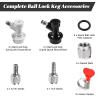 2 PairsImaictuu Ball Lock Keg Fittings Beer Corny Keg Connectors with Stainless Steel 5/16" Gas & 1/4" Liquid Barbs and MFL Thread Swivel Nuts for Homebrew with 4 PCS Hose Clamps view 4