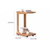 LUNIZ Nightstand Sofa Table Solid Wood Side Table Coffee Table Living Room Mobile Sofa Side Table Coffee Table Simple Bedroom Bedside Small Table Couch Side Table(Color:B) view 3