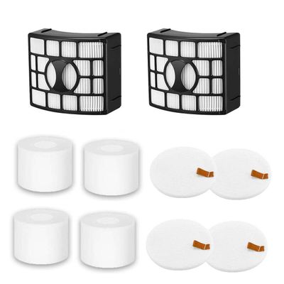 Replacement Filter Set for Shark DuoClean Rotator Lift-Away Speed Zero-M Upright Vacuum NV601, NV611, NV770, NV771, UV700, XFF600 XHF600 (4 Foam + 4 Felt + 2 Filters Kit)