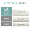 eachope Cream No Hook Waffle Weave Shower Curtain with snap-in Liner Replacement, 230GSM Waterproof Fabric Hotel Shower Curtain Set for Bathroom, Through Mesh Top Window,71Wx74H view 3