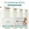 eachope Cream No Hook Waffle Weave Shower Curtain with snap-in Liner Replacement, 230GSM Waterproof Fabric Hotel Shower Curtain Set for Bathroom, Through Mesh Top Window,71Wx74H view 4