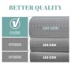 eachope Grey No Hook Waffle Weave Shower Curtain with snap-in Liner Replacement, 230GSM Waterproof Fabric Hotel Shower Curtain Set for Bathroom, Through Mesh Top Window,71Wx74H view 3