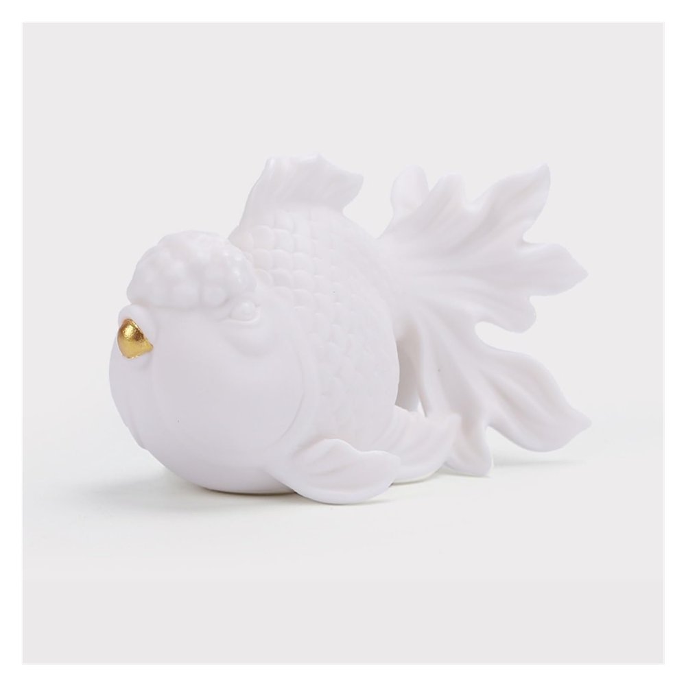 IBONSON Home Decoration Ceramic Fish Ornaments Home Living Room Bedroom Creative Desktop Decoration Statuette for Your Desk