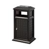 HEAIQI Outdoor Trash Can Outdoor Trash Can Cast Aluminum Long Cylindrical Trash Can with Ashtray Suitable for Office Area Hotel Shopping Malls Kitchen Trash Can(Size:A) view 1