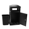 HEAIQI Outdoor Trash Can Outdoor Trash Can Cast Aluminum Long Cylindrical Trash Can with Ashtray Suitable for Office Area Hotel Shopping Malls Kitchen Trash Can(Size:A) view 4