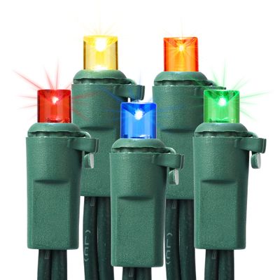 Brizled Multicolor Christmas Lights, 33ft 100 LED 5MM Wide Angle Gentle Twinkle Christmas Lights, 120V UL Certified Connectable Xmas String Light Outdoor Tree Lighting for Xmas Tree Party Home Holiday