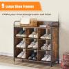 IRCPEN Coat Rack, Hall Tree with Shoe Bench for Entryway, 3-in-1 Shoe Racks With 7 Hooks/9 Shoe Racks/One Hanging Rod 31.5 D x 11.81 W x 70.87 H Antique Brown Black view 4